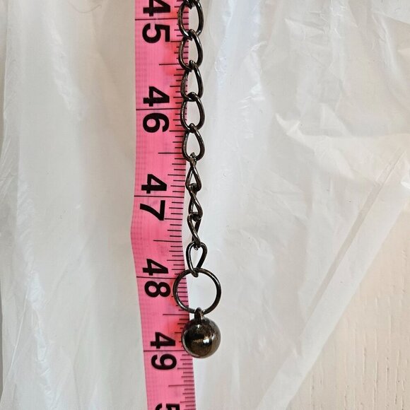 Luxury Dressy OS Black & Silver Crystal Rhinestone Beaded Chain Rope Belt - Picture 4 of 11